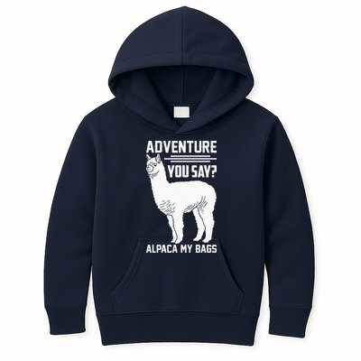 Funny Llama Adventure Alpaca My Bags Travel Kids Hoodie