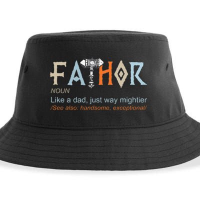 Fathor Like A Dad Just Way Mightier Fathers Day Viking Sustainable Bucket Hat