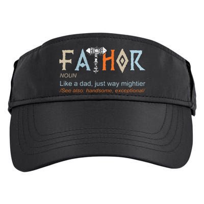 Fathor Like A Dad Just Way Mightier Fathers Day Viking Adult Drive Performance Visor