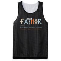 Fathor Like A Dad Just Way Mightier Fathers Day Viking Mesh Reversible Basketball Jersey Tank