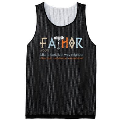 Fathor Like A Dad Just Way Mightier Fathers Day Viking Mesh Reversible Basketball Jersey Tank