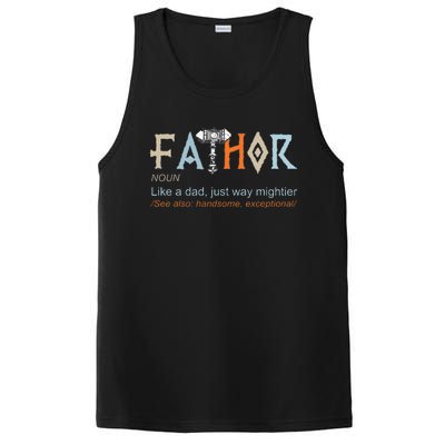 Fathor Like A Dad Just Way Mightier Fathers Day Viking PosiCharge Competitor Tank