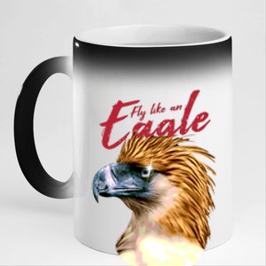 Fly Like An Eagle 11oz Black Color Changing Mug