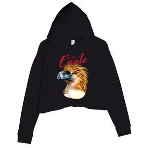 Fly Like An Eagle Crop Fleece Hoodie