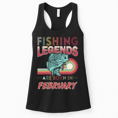 Fishing Legends Are Born In February Womens Tank Top