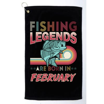 Fishing Legends Are Born In February Golf Towel