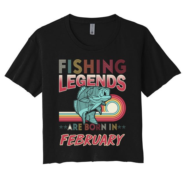 Fishing Legends Are Born In February Crop Top