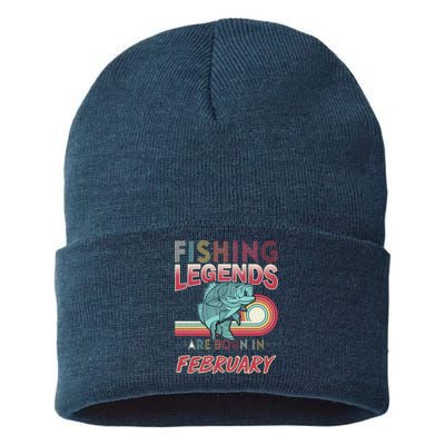 Fishing Legends Are Born In February Sustainable Knit Beanie