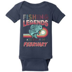 Fishing Legends Are Born In February Baby Bodysuit