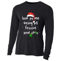 Funny Look At Me Being All Festive and Shits  Cooling Performance Long Sleeve Crew