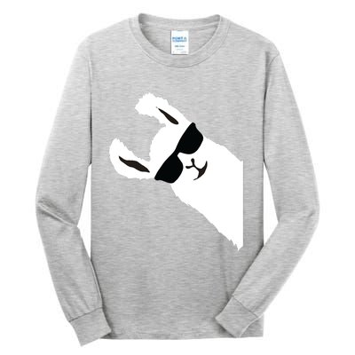 Funny Llama Alpaca With Sunglasses Tall Long Sleeve T-Shirt