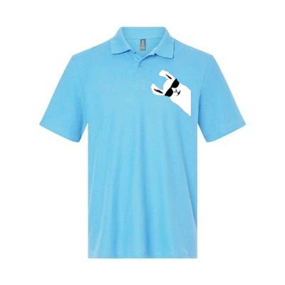 Funny Llama Alpaca With Sunglasses Softstyle Adult Sport Polo