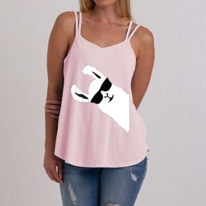 Funny Llama Alpaca With Sunglasses Women's Strappy Tank