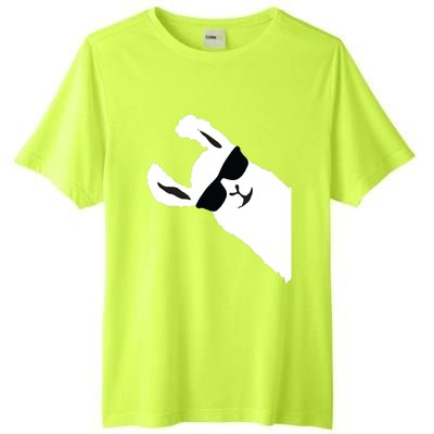 Funny Llama Alpaca With Sunglasses Tall Fusion ChromaSoft Performance T-Shirt