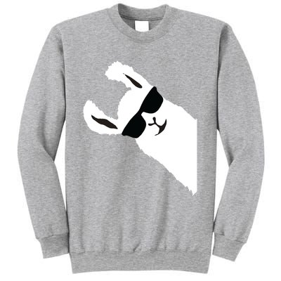 Funny Llama Alpaca With Sunglasses Sweatshirt