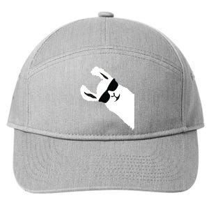 Funny Llama Alpaca With Sunglasses 7-Panel Snapback Hat