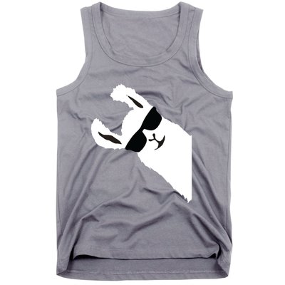 Funny Llama Alpaca With Sunglasses Tank Top