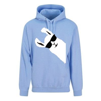 Funny Llama Alpaca With Sunglasses Unisex Surf Hoodie