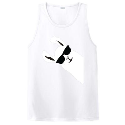 Funny Llama Alpaca With Sunglasses PosiCharge Competitor Tank