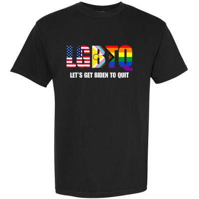 Funny LGBTQ Anti Biden - Let's Get Biden To Quite Garment-Dyed Heavyweight T-Shirt