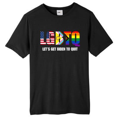 Funny LGBTQ Anti Biden - Let's Get Biden To Quite Tall Fusion ChromaSoft Performance T-Shirt