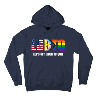 Funny LGBTQ Anti Biden - Let's Get Biden To Quite Hoodie