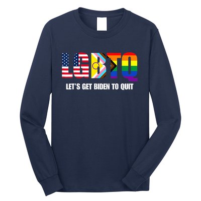 Funny LGBTQ Anti Biden - Let's Get Biden To Quite Long Sleeve Shirt