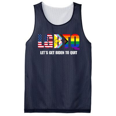 Funny LGBTQ Anti Biden - Let's Get Biden To Quite Mesh Reversible Basketball Jersey Tank