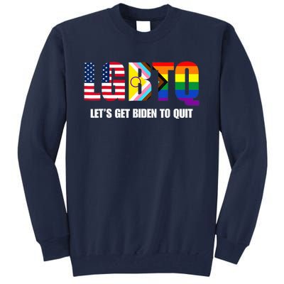 Funny LGBTQ Anti Biden - Let's Get Biden To Quite Tall Sweatshirt