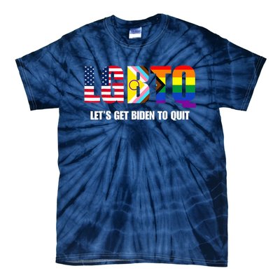 Funny LGBTQ Anti Biden - Let's Get Biden To Quite Tie-Dye T-Shirt