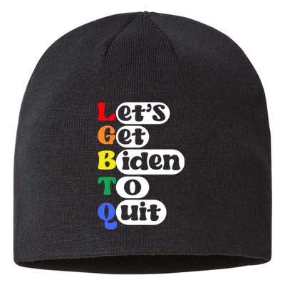 Funny LGBTQ Anti Biden Lets Get Biden To Quite Sustainable Beanie