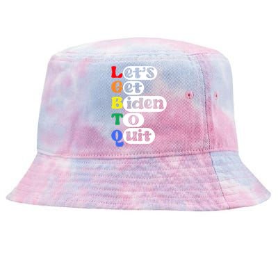 Funny LGBTQ Anti Biden Lets Get Biden To Quite Tie-Dyed Bucket Hat