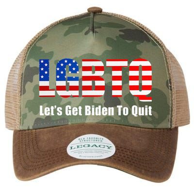 Funny Lgbtq Anti Biden Lets Get Biden To Quit Legacy Tie Dye Trucker Hat