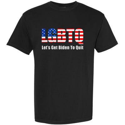 Funny Lgbtq Anti Biden Lets Get Biden To Quit Garment-Dyed Heavyweight T-Shirt