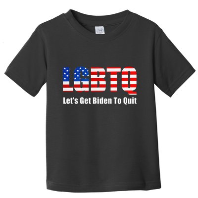 Funny Lgbtq Anti Biden Lets Get Biden To Quit Toddler T-Shirt