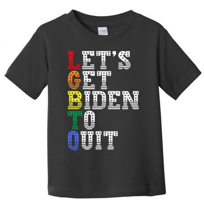 Funny LGBTQ Anti Biden Lets Get Biden To Quite Toddler T-Shirt