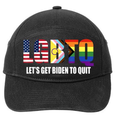 Funny LGBTQ Anti Biden Lets Get Biden To Quite 7-Panel Snapback Hat