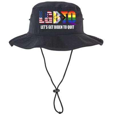 Funny LGBTQ Anti Biden Lets Get Biden To Quite Legacy Cool Fit Booney Bucket Hat