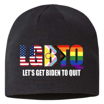 Funny LGBTQ Anti Biden Lets Get Biden To Quite Sustainable Beanie