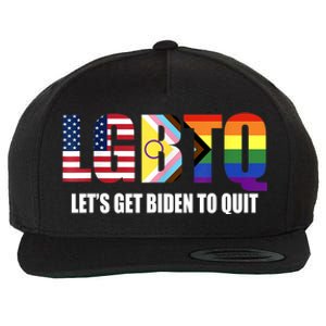 Funny LGBTQ Anti Biden Lets Get Biden To Quite Wool Snapback Cap