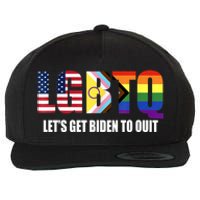 Funny LGBTQ Anti Biden Lets Get Biden To Quite Wool Snapback Cap