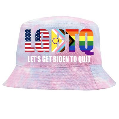 Funny LGBTQ Anti Biden Lets Get Biden To Quite Tie-Dyed Bucket Hat