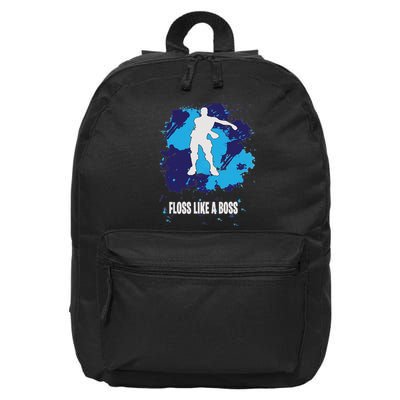 Floss Like A Boss Flossin Dance Funny 16 in Basic Backpack