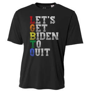 Funny LGBTQ Anti Biden Let's Get Biden To Quite Cooling Performance Crew T-Shirt