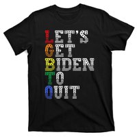 Funny LGBTQ Anti Biden Let's Get Biden To Quite T-Shirt