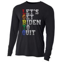 Funny LGBTQ Anti Biden Let's Get Biden To Quite Cooling Performance Long Sleeve Crew