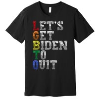 Funny LGBTQ Anti Biden Let's Get Biden To Quite Premium T-Shirt