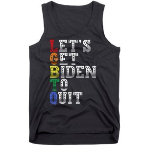 Funny LGBTQ Anti Biden Let's Get Biden To Quite Tank Top