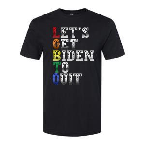 Funny LGBTQ Anti Biden Let's Get Biden To Quite Softstyle CVC T-Shirt