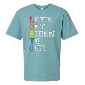 Funny LGBTQ Anti Biden Let's Get Biden To Quite Sueded Cloud Jersey T-Shirt